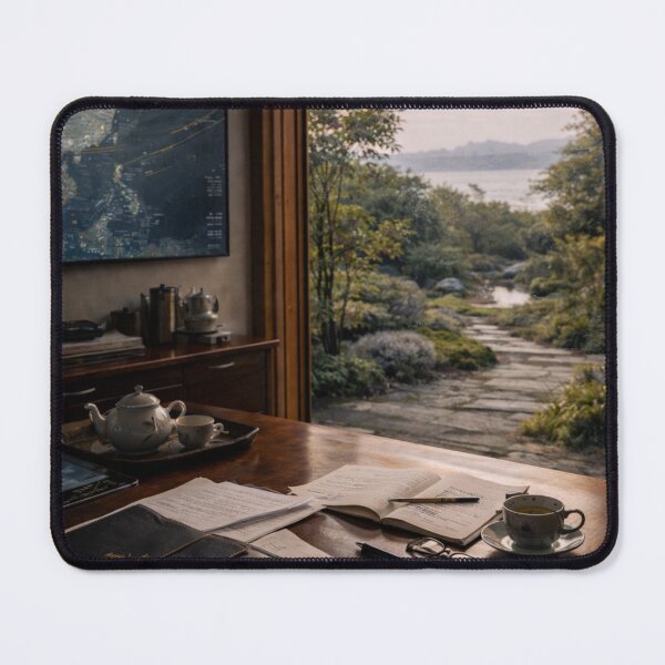Item preview, Japanese Diplomatic Study Wall Art | Ashiya Garden Office Print | The Measure of Empire designed and sold by Element Horizon Studio.
