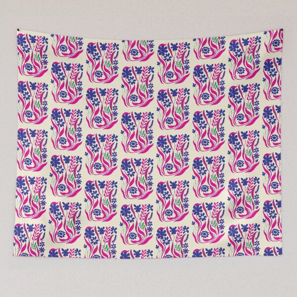 Item preview, Cool Colorful Capacious Folk Floral Abstract Design designed and sold by CharlottePlaceArt.