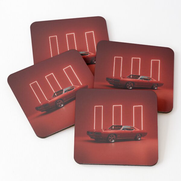 Item preview, Red Muscle Car Neon – Bold Retro Automotive Design designed and sold by PosterFuel.
