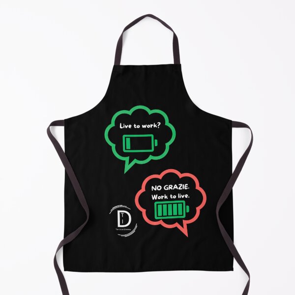 Item preview, Work To Live No Grazie - Funny Italian Lifestyle & Anti Hustle Quote Black Version designed and sold by TheItaliandilemma.