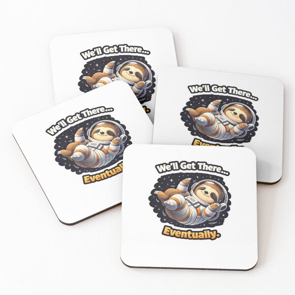 Item preview, We’ll Get There… Eventually. — Astronaut Sloth Sticker designed and sold by Gentlestate.