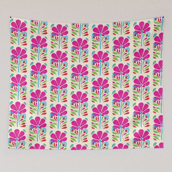Item preview, Cool Colorful Capacious Folk Floral Abstract Design designed and sold by CharlottePlaceArt.