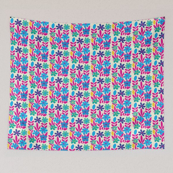 Item preview, Cool Colorful Capacious Folk Floral Abstract Design designed and sold by CharlottePlaceArt.