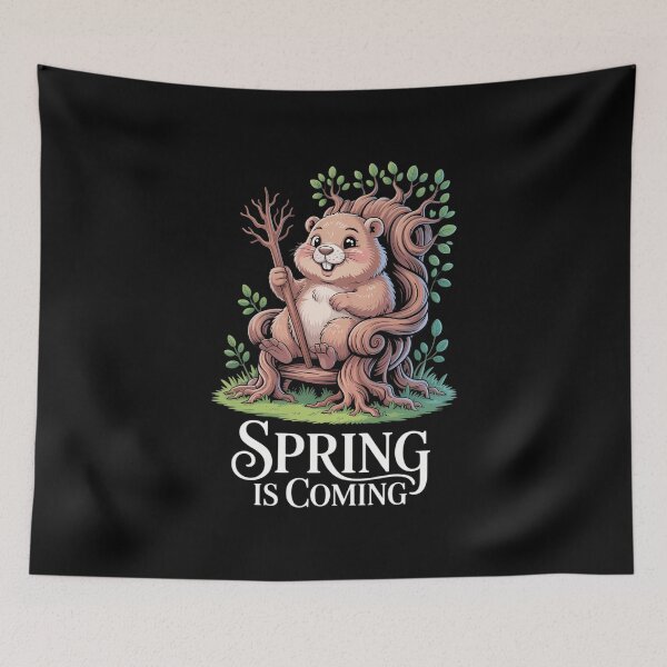 Item preview, Spring is Coming Groundhog Day designed and sold by VENOM0RIOT.