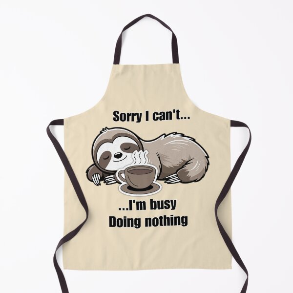 Item preview, Lazy Sloth Coffee Shirt – Sorry I Can’t I’m Busy Doing Nothing Funny Introvert Tee designed and sold by Negisandeep studio.