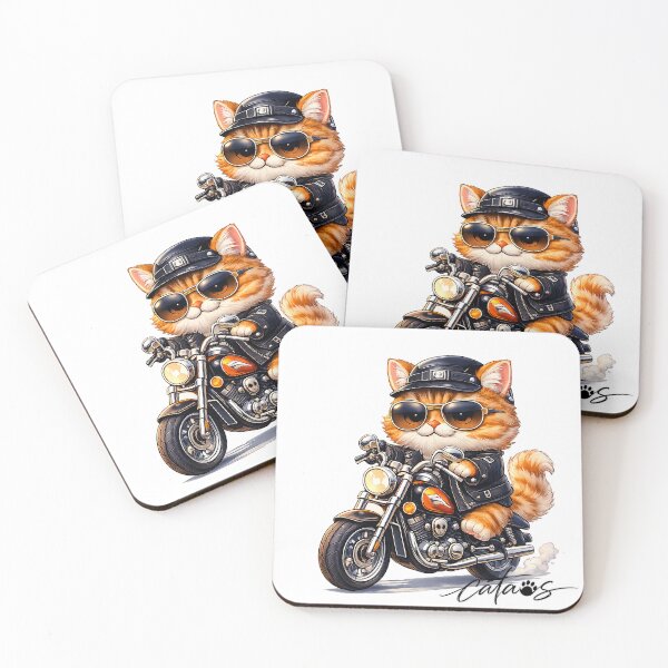 Item preview, Cute Biker Cat Road Trip CataosMeow Classic  designed and sold by CataosMeow.