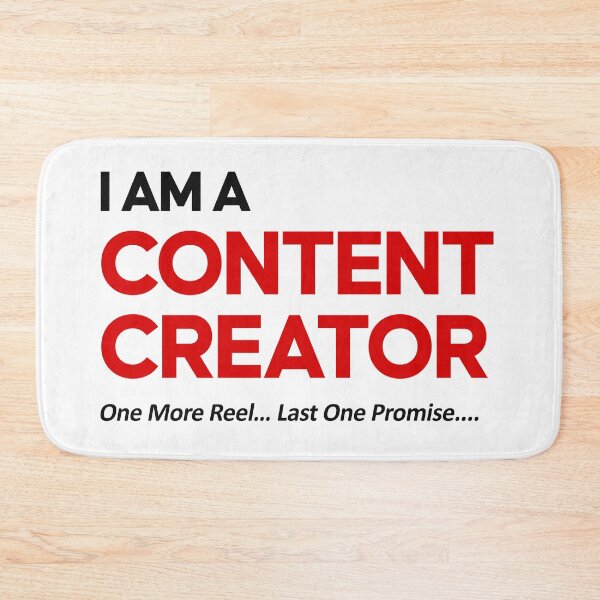 Item preview, I Am A Content Creator – One More Reel Last One Promise Funny Creator Meme Social Media Humor designed and sold by amareshdas008.