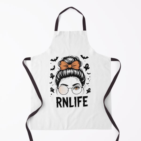 Item preview, RN Registered Nurse Messy Bun Spooky Pumpkin Halloween designed and sold by papertaless.