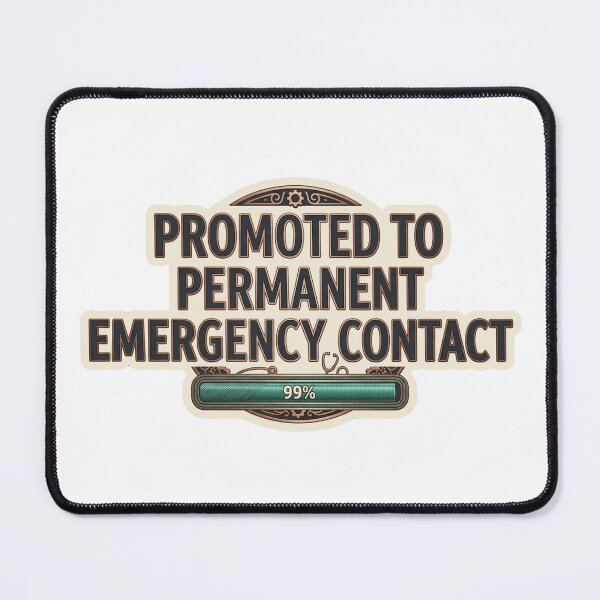 Item preview, Promoted To Permanent Emergency Contact - Funny Engagement & Anniversary Gift Sticker designed and sold by Psychlee Best Finds.
