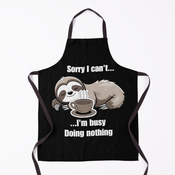 Item preview, Lazy Sloth Coffee Shirt – Sorry I Can’t I’m Busy Doing Nothing Funny Introvert Tee designed and sold by Negisandeep studio.