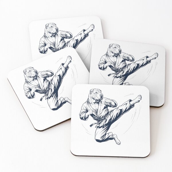 Item preview, Vintage Chinese Shar Pei Doing Karate Martial Art Dog Lover designed and sold by TerryConnells.