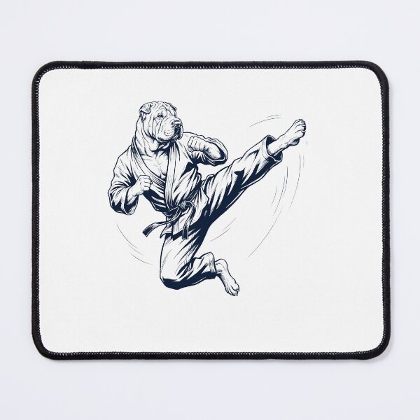 Item preview, Vintage Chinese Shar Pei Doing Karate Martial Art Dog Lover designed and sold by TerryConnells.