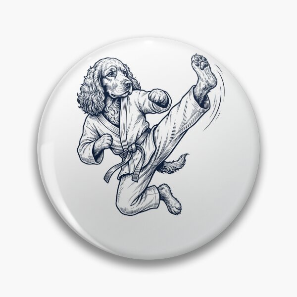 Item preview, Vintage Cocker Spaniel Doing Karate Martial Art Dog Lover designed and sold by TerryConnells.