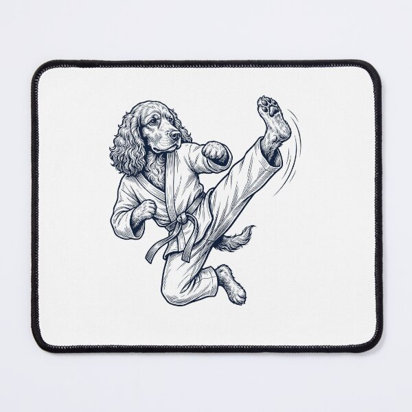 Item preview, Vintage Cocker Spaniel Doing Karate Martial Art Dog Lover designed and sold by TerryConnells.