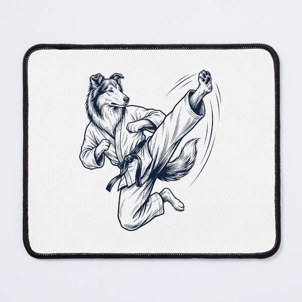 Item preview, Vintage Collie Doing Karate Martial Art Dog Lover designed and sold by TerryConnells.
