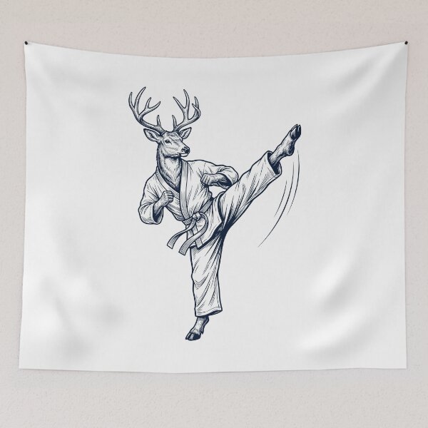 Item preview, Vintage Deer Doing Karate Martial Art Animal Lover designed and sold by TerryConnells.