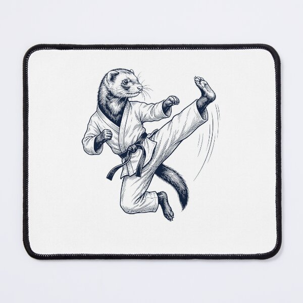 Item preview, Vintage Ferret Doing Karate Martial Art Animal Lover designed and sold by TerryConnells.