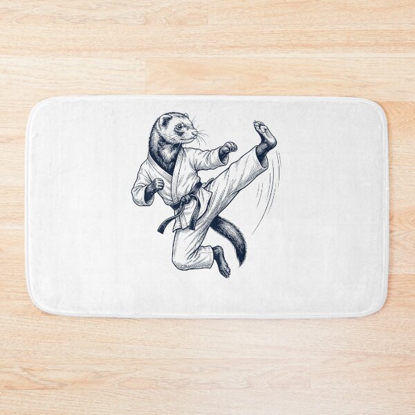 Item preview, Vintage Ferret Doing Karate Martial Art Animal Lover designed and sold by TerryConnells.