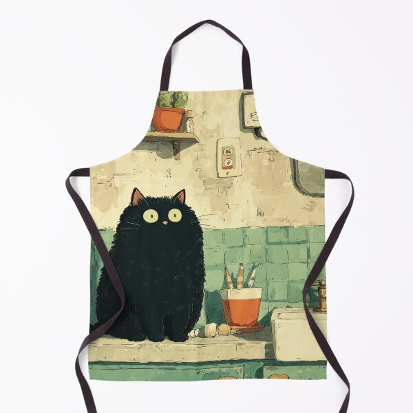 Item preview, Black Cat by the Sink – The Secret Life of Cats designed and sold by Erika Kaisersot.
