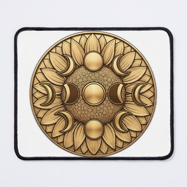 Item preview, Sunflower Moon Phase Medallion designed and sold by pumsquare.