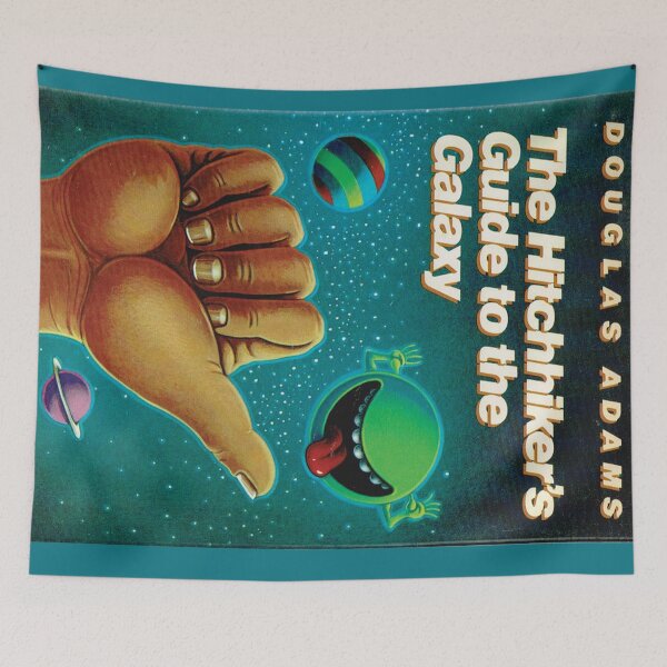 Item preview, The Hitchhiker's Guide to the Galaxy - First Edition Cover - Douglas Adams designed and sold by Mr Mustard Prints.