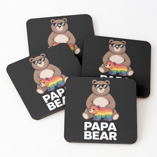 Item preview, LGBT Proud Papa Bear Proud Bear Dad LGBT Pride Gay Child designed and sold by Formatage.