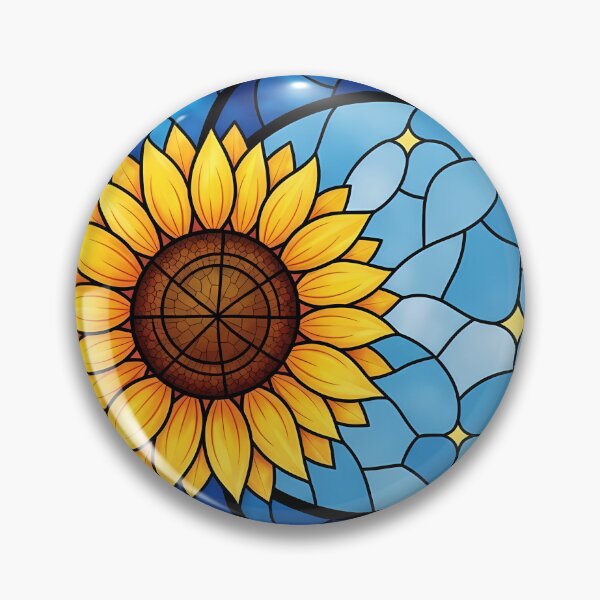 Item preview, Ventana de vidrieras con forma de luna y girasol designed and sold by pumsquare.