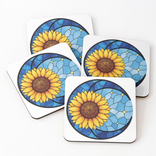 Item preview, Ventana de vidrieras con forma de luna y girasol designed and sold by pumsquare.