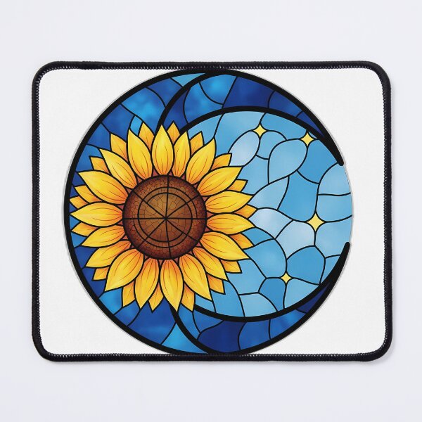 Item preview, Ventana de vidrieras con forma de luna y girasol designed and sold by pumsquare.