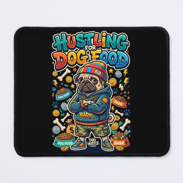 Item preview, Pug Hustling For Dog Food Streetwear Hip Hop Art designed and sold by Tong4130.