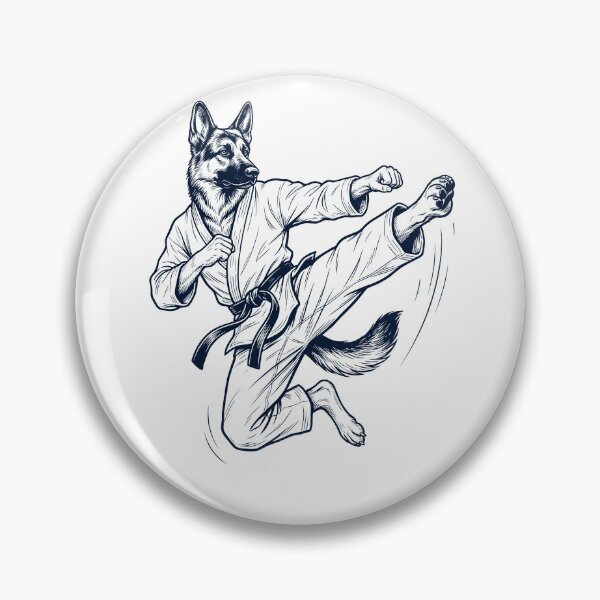 Item preview, Vintage German Shepherd Doing Karate Martial Art Dog Lover designed and sold by TerryConnells.