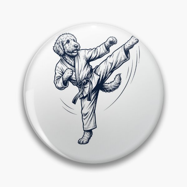 Item preview, Vintage Goldendoodle Doing Karate Martial Art Dog Lover designed and sold by TerryConnells.