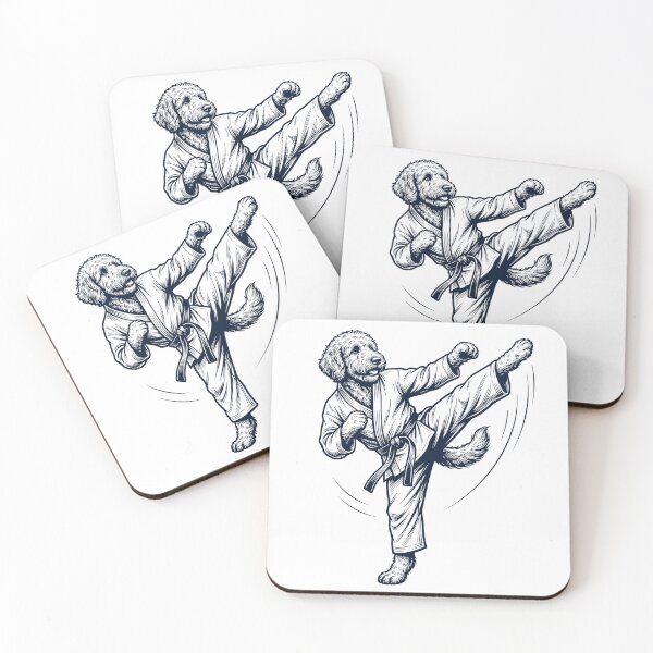 Item preview, Vintage Goldendoodle Doing Karate Martial Art Dog Lover designed and sold by TerryConnells.