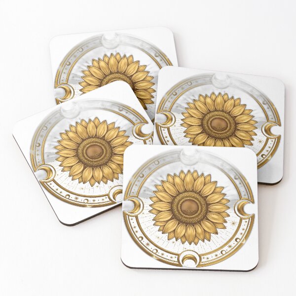 Artikelvorschau, Tarot-Anhänger mit goldener Sonnenblume entworfen und verkauft von pumsquare.