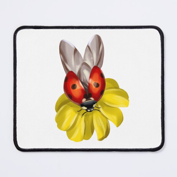 Item preview, Ladybug on a bright yellow flower in a garden setting during daytime in spring designed and sold by Ms. Iryna.