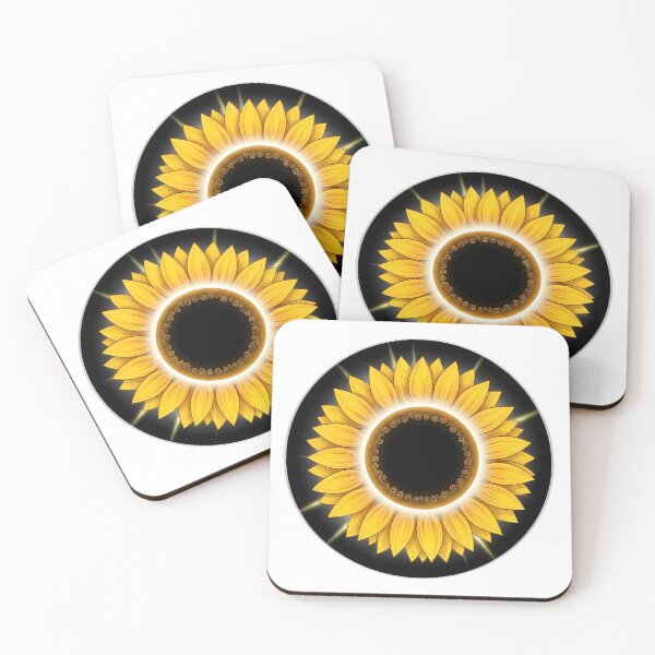 Item preview, Radiant Sunflower Eclipse Badge designed and sold by pumsquare.