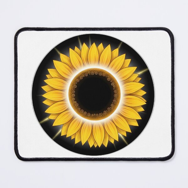Item preview, Radiant Sunflower Eclipse Badge designed and sold by pumsquare.