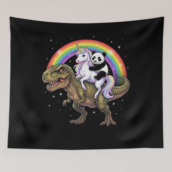 Item preview, Rainbow Panda Unicorn T Rex Dinosaur Animal Lover designed and sold by DoodleTortle.