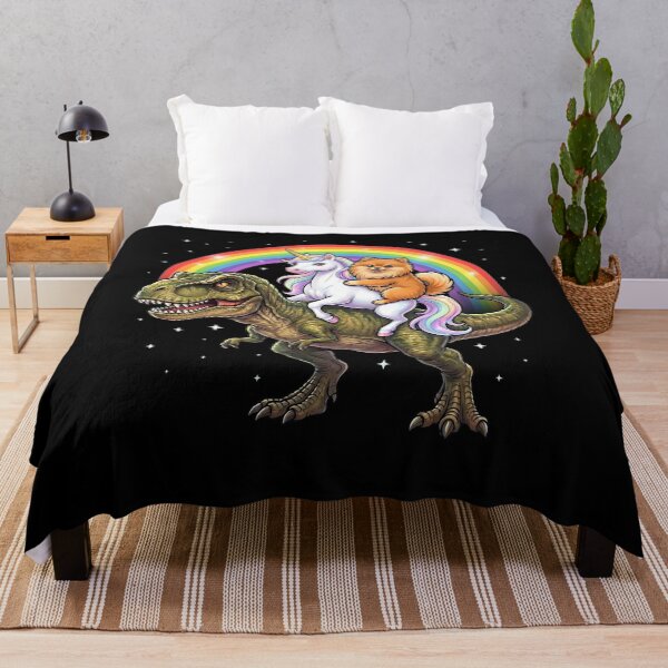 Item preview, Rainbow Pomeranian Unicorn T Rex Dinosaur Dog Lover designed and sold by DoodleTortle.