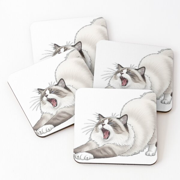Item preview, Ragdoll Stretch Yawn Cat designed and sold by pumsquare.