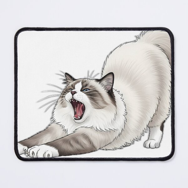 Item preview, Ragdoll Stretch Yawn Cat designed and sold by pumsquare.