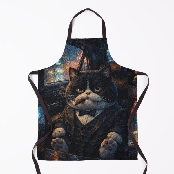 Item preview, Noir Mafia Cat Night Ride Portrait designed and sold by CataosMeow.