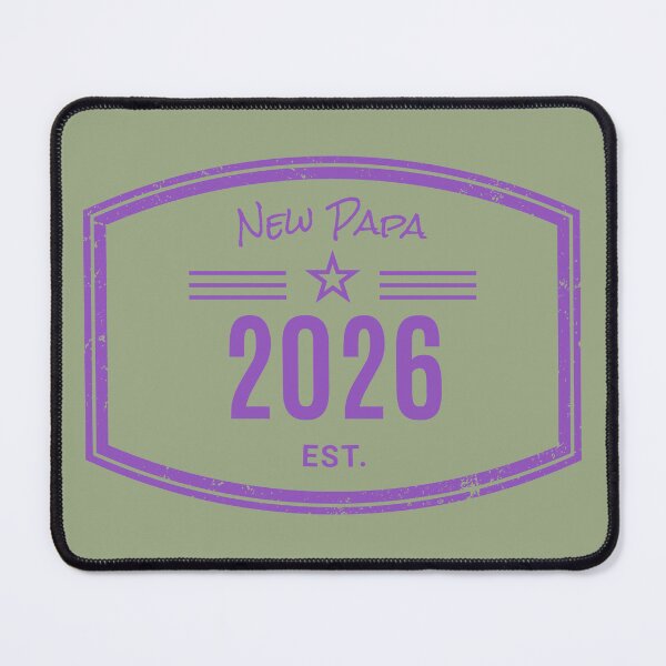 Item preview, Arrivals range - New Papa Est. 2026 Vintage Emblem designed and sold by Teacuppupdesign.