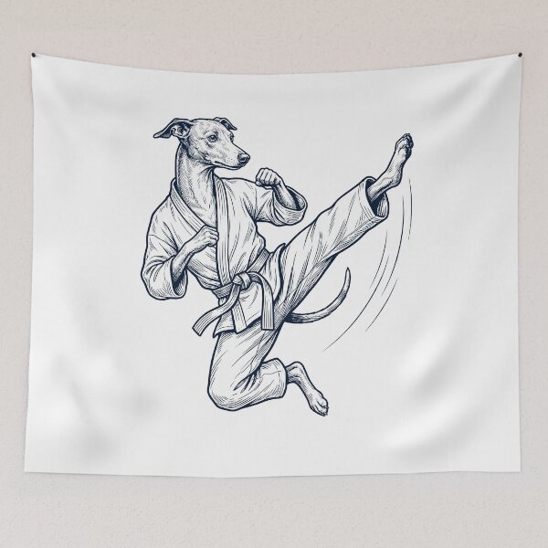 Item preview, Vintage Italian Greyhound Doing Karate Martial Art Dog Lover designed and sold by TerryConnells.