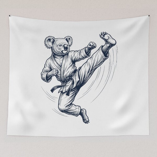 Item preview, Vintage Koala Doing Karate Martial Art Animal Lover designed and sold by TerryConnells.
