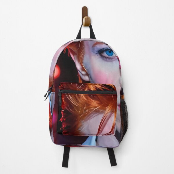 Item preview, Electric Red-Haired Portrait with Neon Dreamlike Glam Energy designed and sold by ArtaFutura.