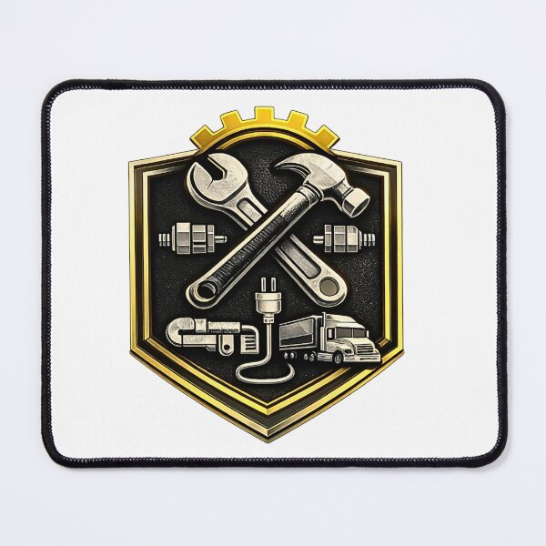Item preview, Blue Collar Skilled Trades Shield - Professional Industrial Tools & Truck Emblem Sticker designed and sold by Psychlee Best Finds.