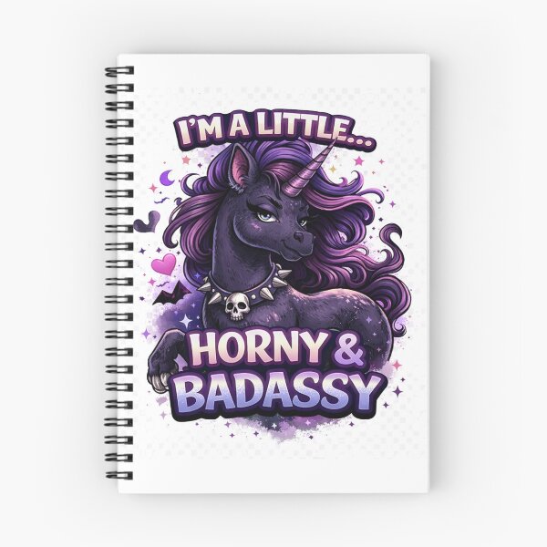 Item preview, I’m A Little Horny & Badassy – Funny Gothic Unicorn Dark Humor Design designed and sold by InkedRebel.