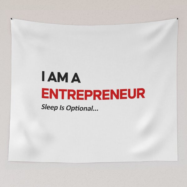 Item preview, I Am An Entrepreneur – Sleep Is Optional Funny Entrepreneur Meme Hustle Motivation Humor designed and sold by amareshdas008.