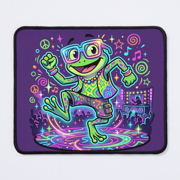 Item preview, Funky Party Frog – Neon Groove Vibes designed and sold by RH Design Lab.